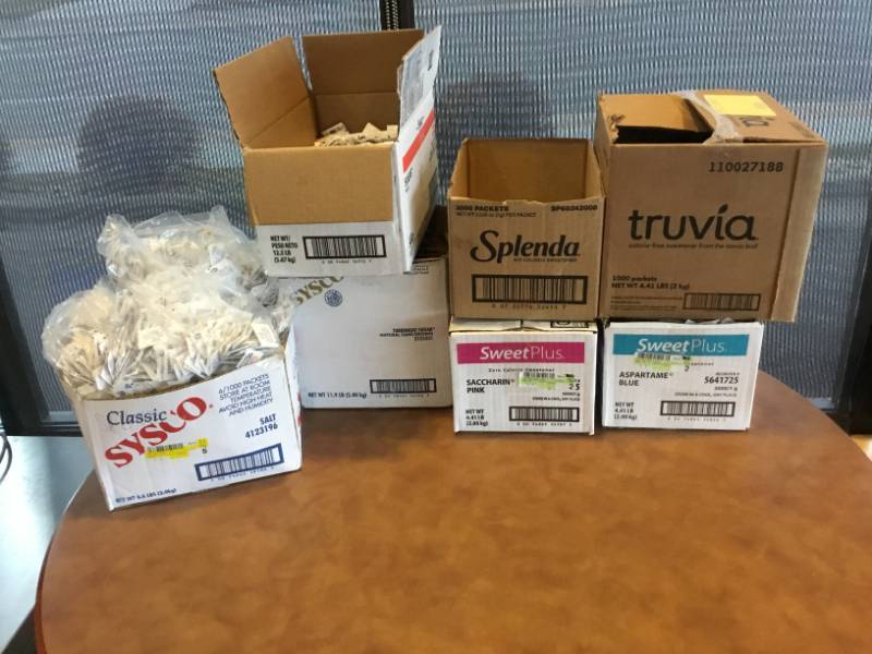 Large lot of condiments