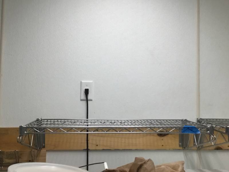 2 36x18 wall shelves with mounting brackets.