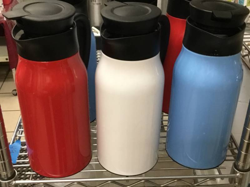3 stainless steel coffee pitchers