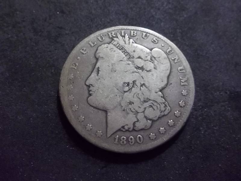 lot 47 image: 1890 CC  Morgan Silver Dollar
