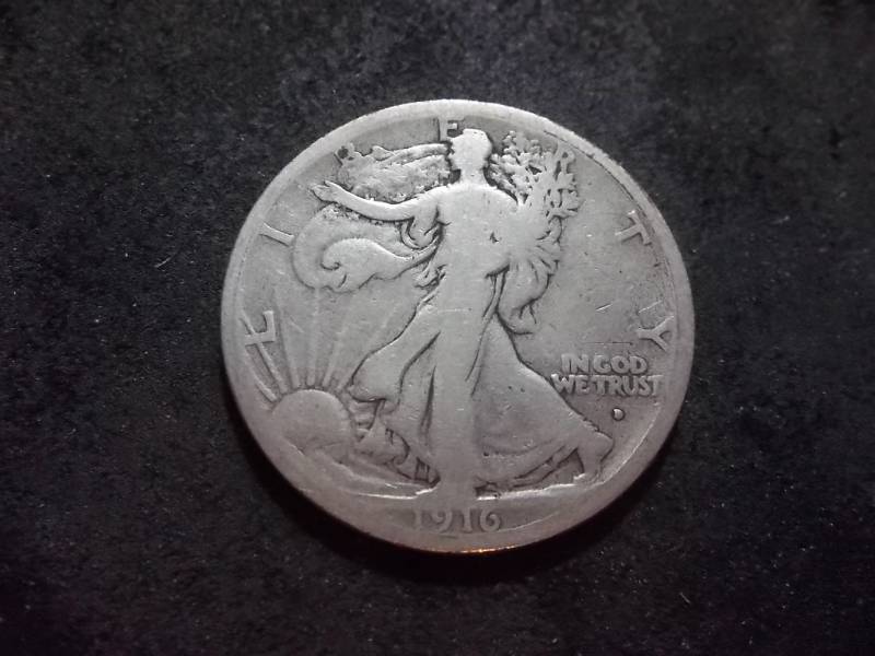 lot 60 image: 1916 D Obverse Mint Walker Half Dollar