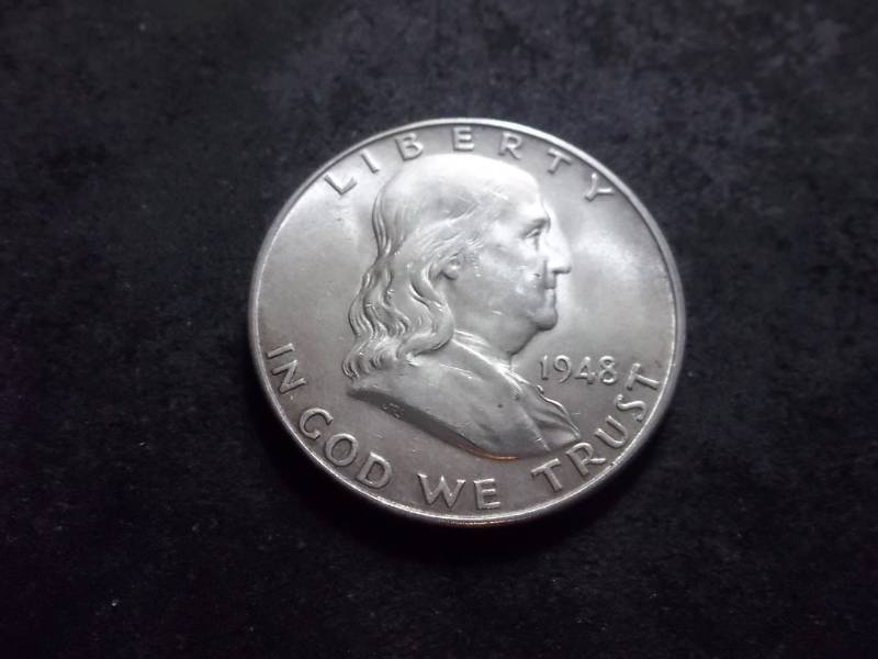 lot 108 image: 1948 D Franklin Half Dollar