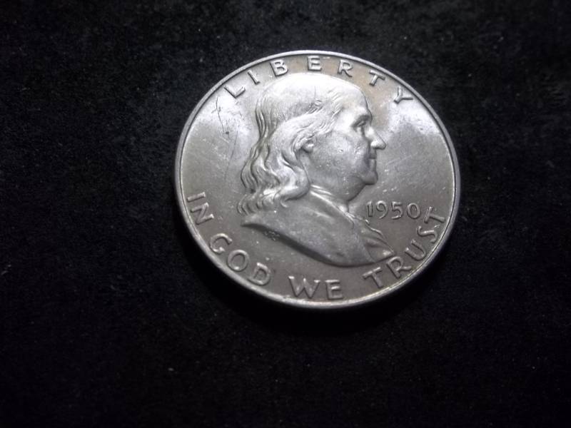lot 113 image: 1950 D Franklin Half Dollar