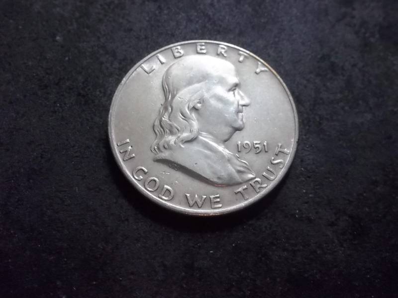 lot 115 image: 1951 D Franklin Half Dollar