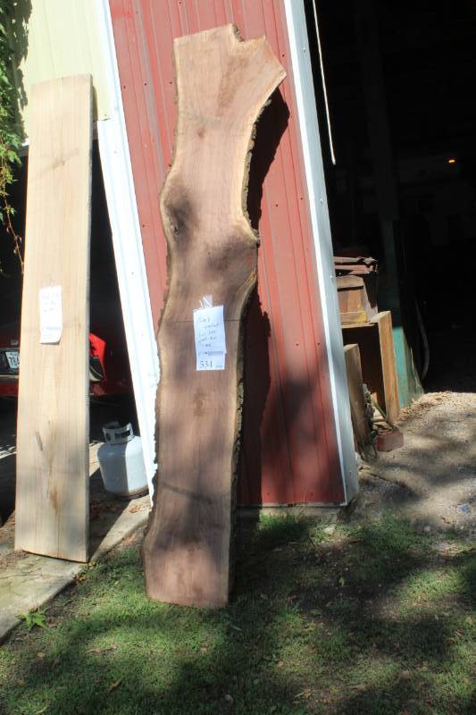 lot 534 image: Black Walnut Live Edge Boards