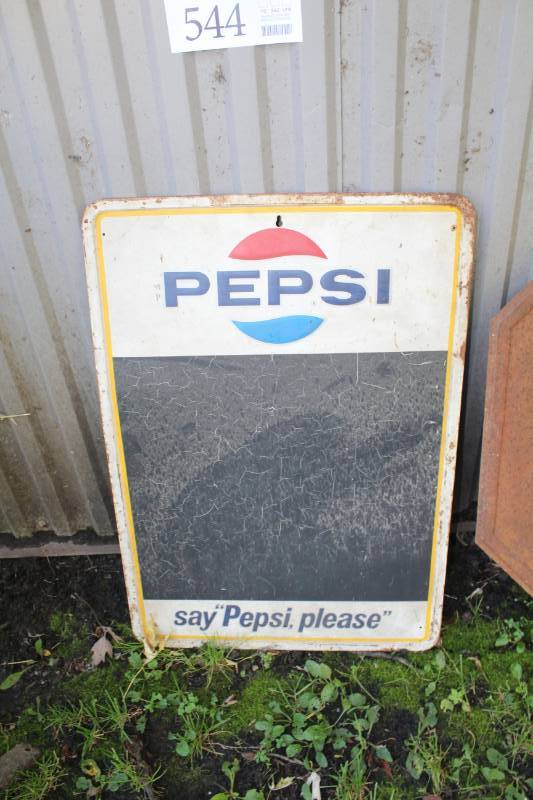 lot 544 image: Pepsi  say Pepsi please Metal Sign
