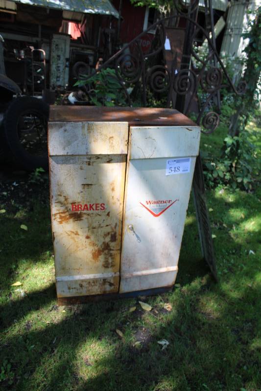 lot 548 image: Wagner Lockheed Brakes Cabinet with 2-Storage Doors and 3-Shelves