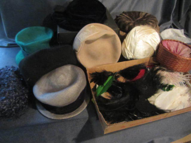Ladies Hats, Boxes & Feathers