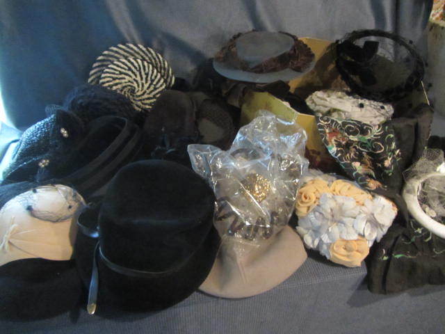 Ladies Vintage Hats, Scarf