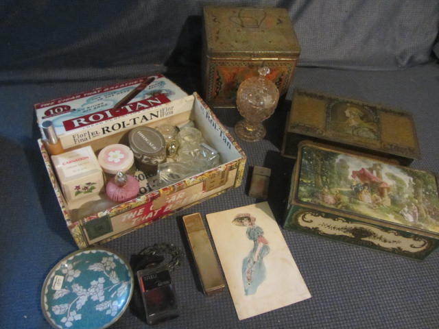 Perfume Bottles, Tins