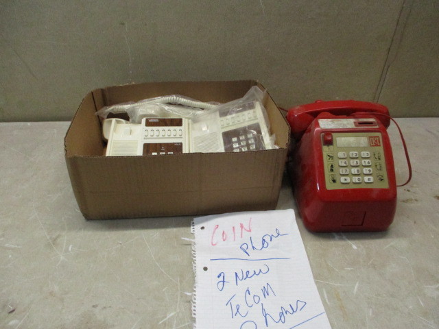 lot 5 image: Vintage Phones- 1 is Coin Operated