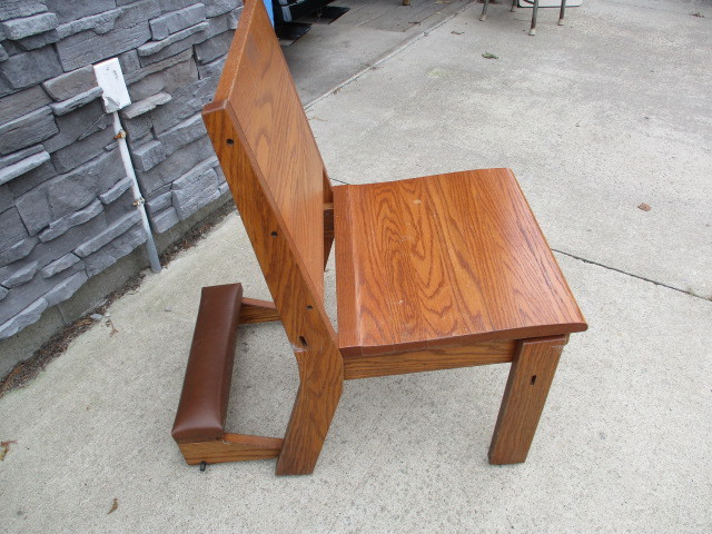 Church Pew Chair With Kneeler October Consignments K BID   9107829 