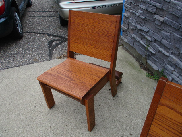lot 25 image: Church Pew Chair with Kneeler