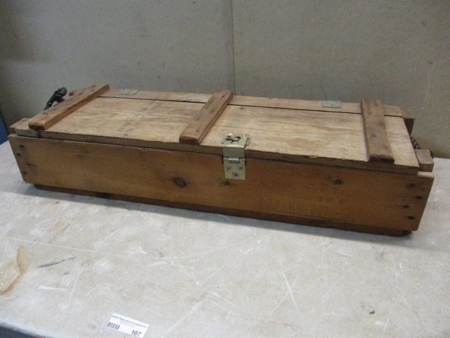 lot 107 image: Wooden Ammo Crate