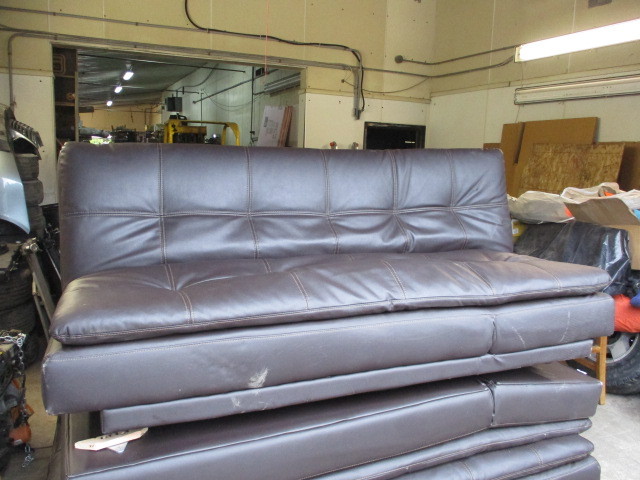 lot 81 image: Serta Dream Convertible Leather Futon