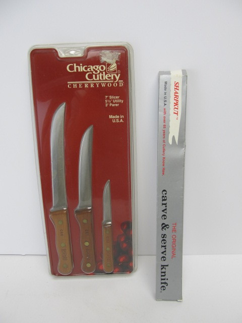 lot 14 image: Brand New Carving Knives - Chicago Cutlery & SharpKut
