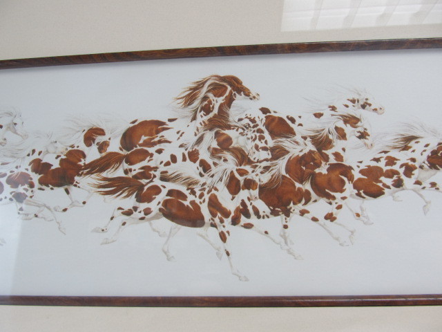 lot 38 image: Framed Signed & Numbered BEV DOOLITTLE Print - When The Wind Had Wings