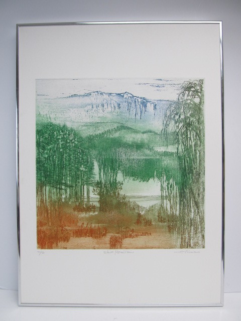 lot 79 image: Signed & Numbered Color Lithograph - White Mountains