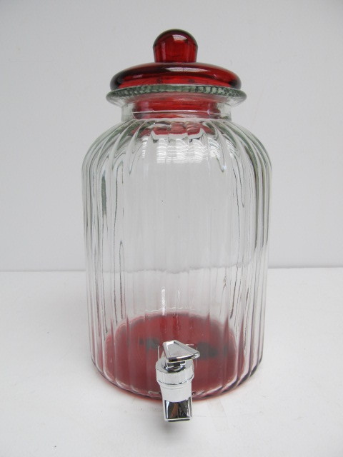 lot 85 image: 1 Gallon Glass Drink Dispenser