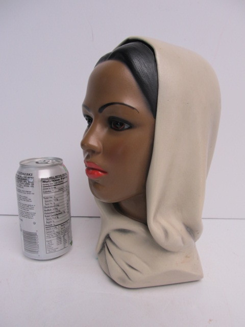 lot 131 image: Beautiful Vintage MARWAL Figural Hooded Woman Bust Sculpture