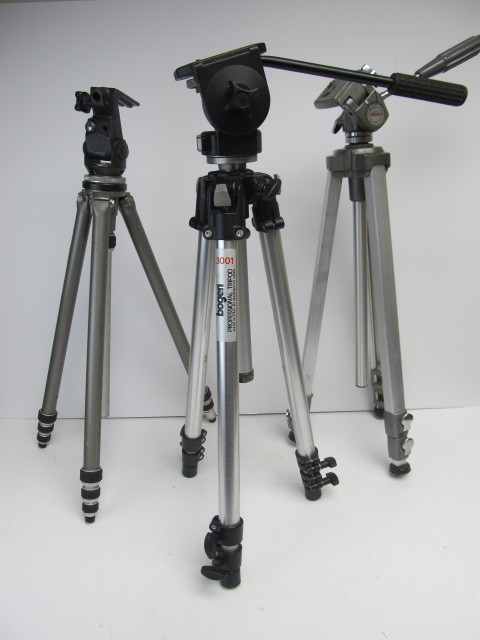 lot 117 image: Group of 3 Photography Tripods 