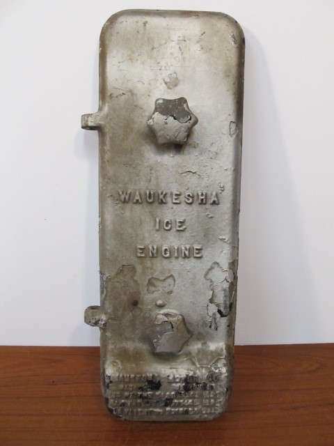 lot 271 image: Old Vintage Railroad Train Car WAUKESHA ICE ENGINE Cast Iron Door