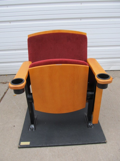 lot 245 image: Full Sized Salesman Sample Movie Theater Seat #1