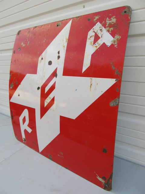 lot 278 image: Old Vintage RAILWAY EXPRESS AGENCY Porcelain Railroad Sign