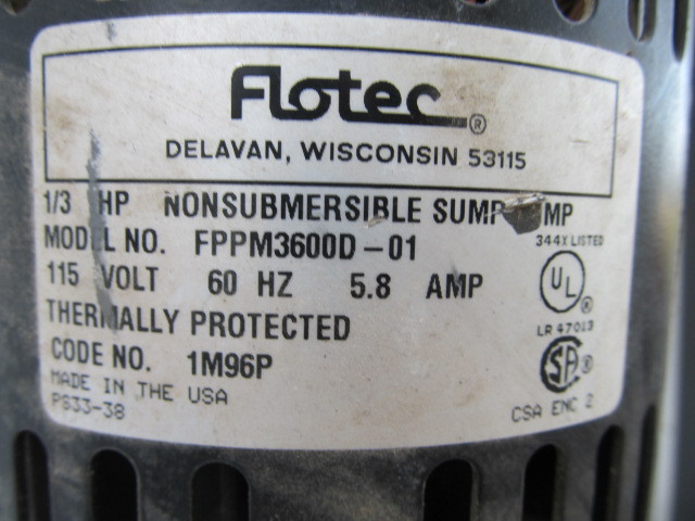 lot 284 image: Working FLOTEC Sump Pump