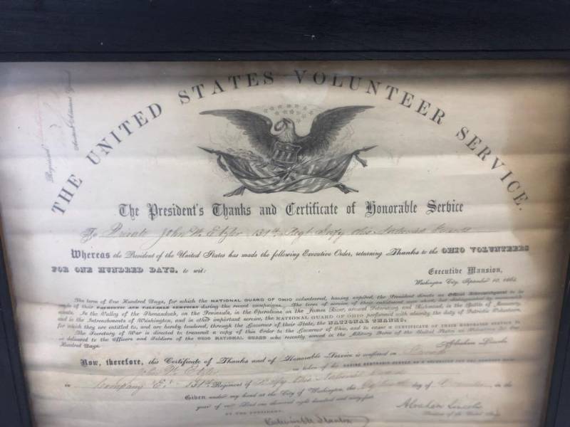 lot 6 image: Orignial 1864 CIVIL WAR Soldier Discharge Document