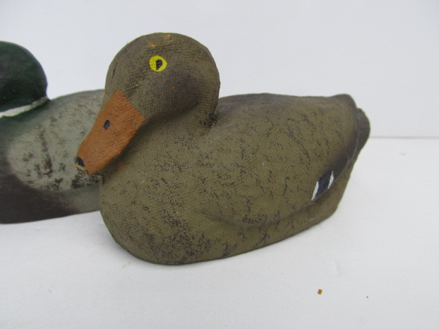 lot 314 image: Pair of old Vintage Paper Mache Salesman Sample Duck Decoys
