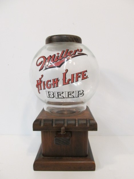 lot 24 image: Vintage MILLER HIGH LIFE Beer Advertising Gumball Machine