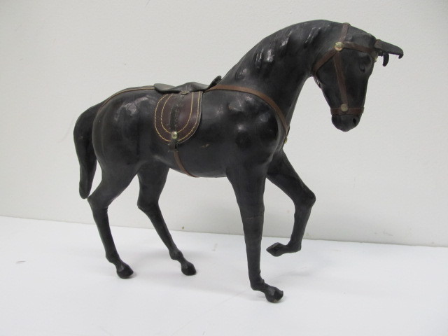 lot 38 image: Old Vintage Genuine Leather Horse 