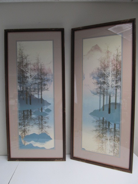lot 54 image: Pair of Framed Signed Vintage Serigraphs by James Hagen
