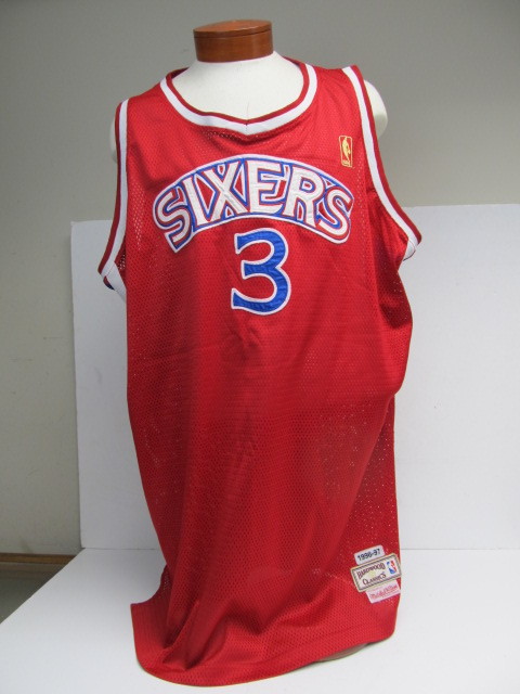 lot 115 image: Mitchell & Ness Allen Iverson 76ers Basketball Jersey - Size XXL or XXXL