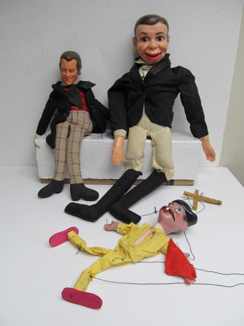 lot 133 image: Vintage Ventriloquist Dummy Marionette etc Toys