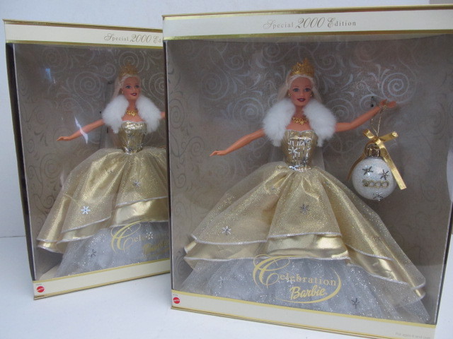 lot 151 image: Pair of Mint In Box Celebration BARBIE Dolls - Special 2000 Edition - Pair #2