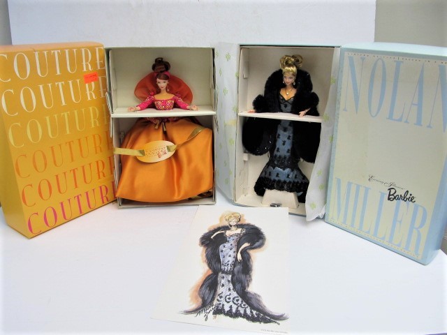 lot 156 image: Nolan Miller Evening Illusions & Symphony In Chiffon Couture Barbie Dolls