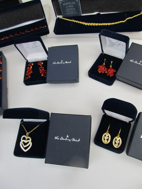 lot 179 image: Large Lot of DANBURY MINT Jewelry Including Sterling Silver & Complete Sets