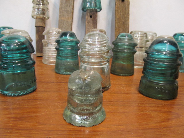 lot 205 image: Lot of Antique Glass Insulators Including Railroad