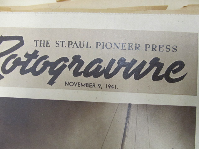 lot 193 image: Large Collection of Vintage 1941 November & December Pioneer Press Newspapers - Bombing of Pearl Harbor