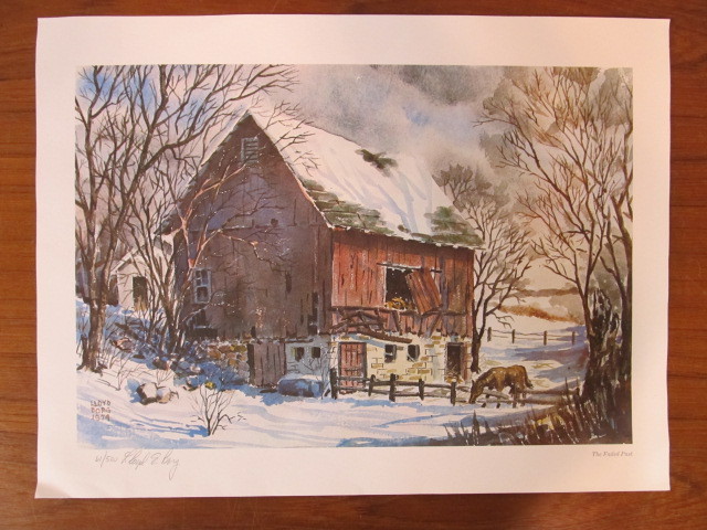 lot 260 image: Pair of Vintage Unframed Signed & Numbered LLOYD BORG Prints