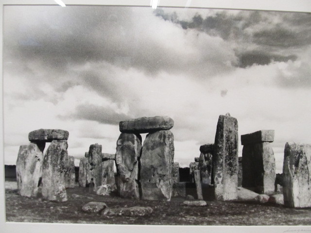 lot 269 image: Vintage Stonehenge B & W Large Photo Print Signed