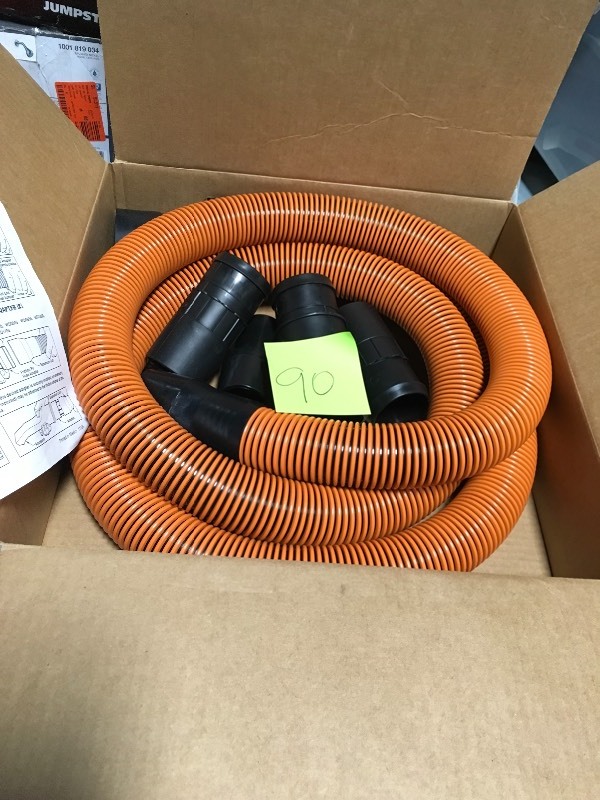 lot 90 image: Ridgid 1-78 in. x 10 ft. Professional Grade Vacuum Hose Kit for RIDGID Wet Dry Shop Vacuums not used