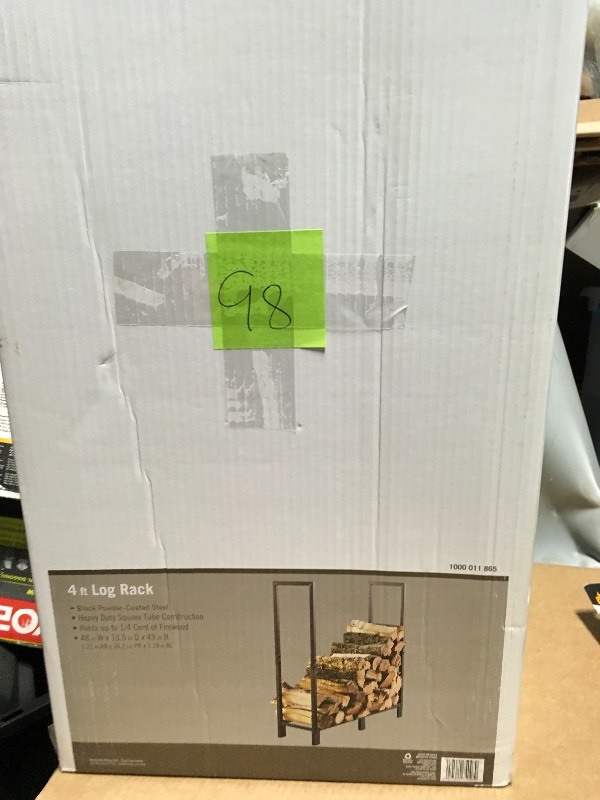 lot 98 image: 4 ft. Firewood Rack new