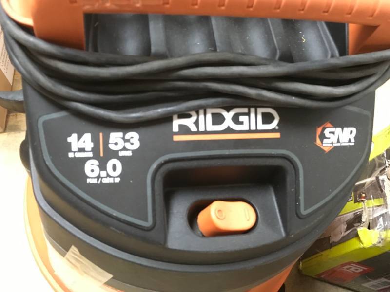 lot 47 image: RIDGID 14 Gal. 6.0-Peak HP NXT Wet Dry Vacuum in good condition