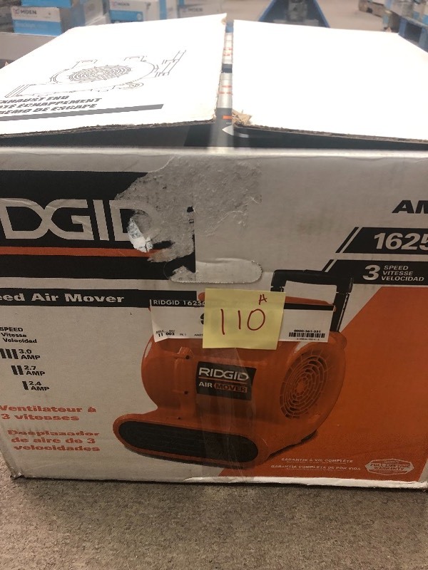 lot 110 image: Ridgid 41438 AM2560 Air Mover USED IN GOOD CONDITION