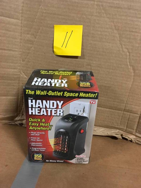 lot 11 image: 350-Watt Wall Outlet Handy Heater v