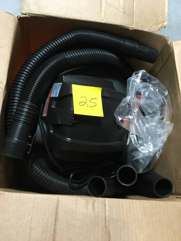 lot 25 image: RIDGID 6 Gal. 3.5-Peak HP NXT WetDry Vac USED  in good condition