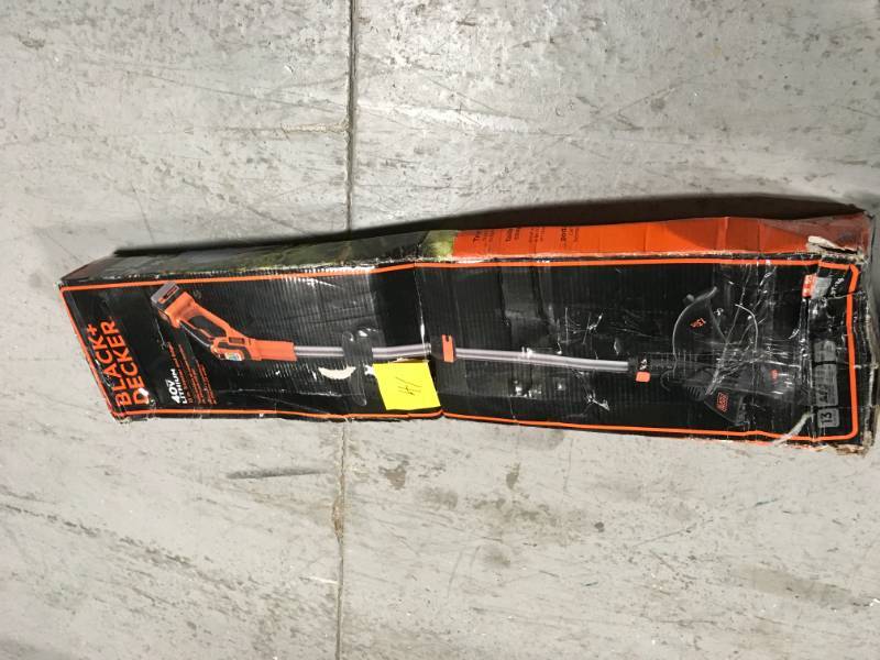 lot 41 image: BLACKDECKER 13 in. 40-Volt MAX Lithium-Ion Cordless 2-in-1 String Grass TrimmerLawn Edger  in good condition
